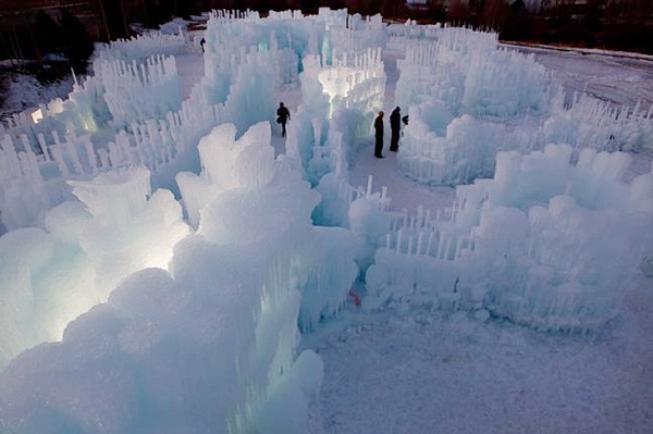VARIOUS STRUCTURES OF ICE CASTLES IN SILVERTHORNE